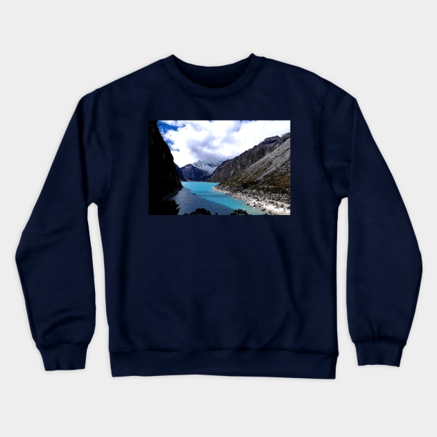 Beautiful turquoise blue Glacial lake. Crewneck Sweatshirt by stevepaint